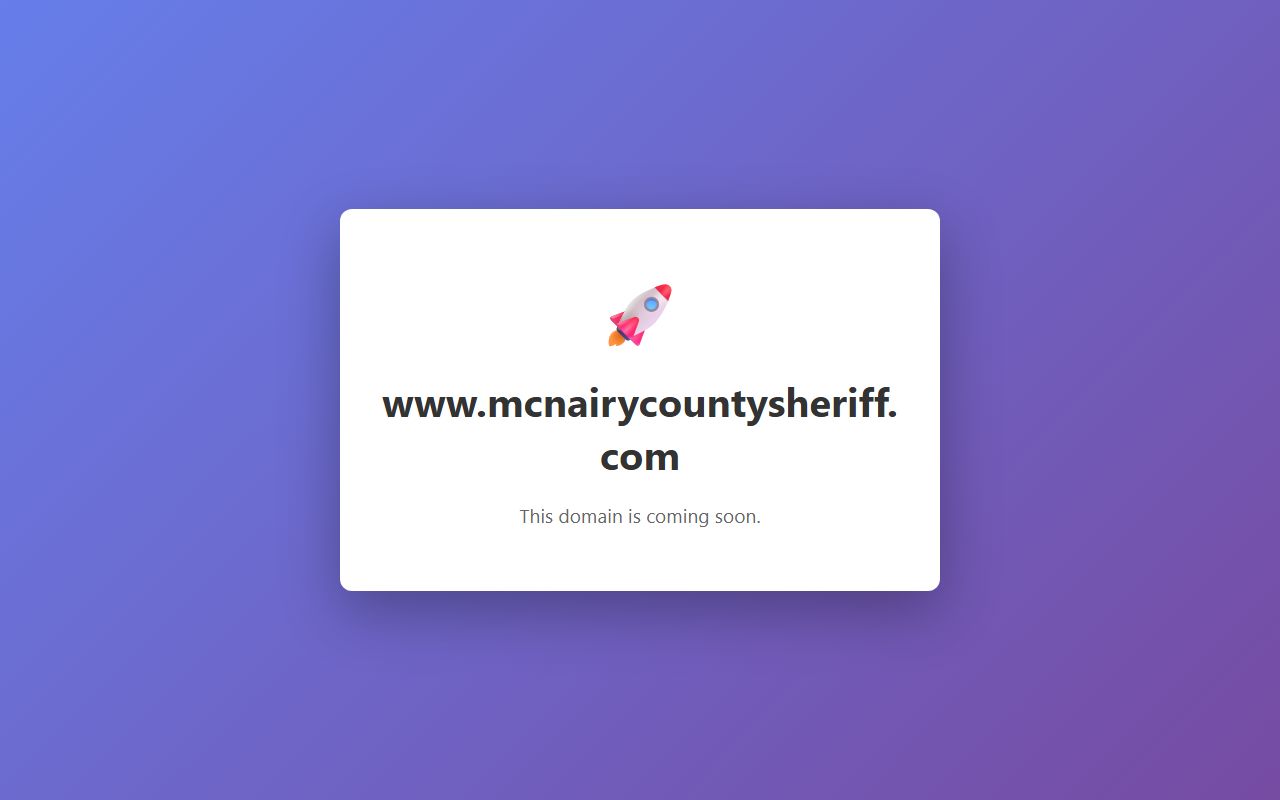 McNairy County Sheriff's Office website for jail roster