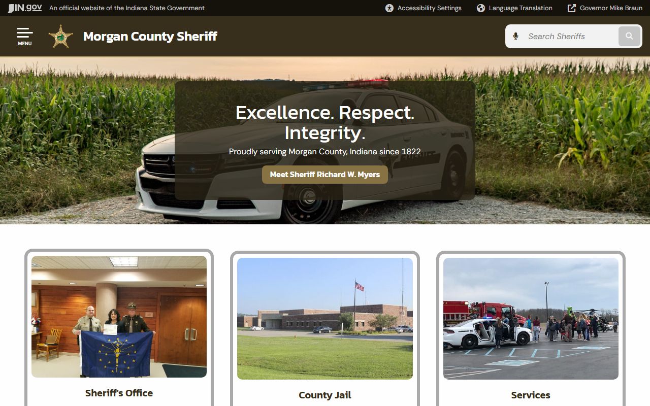 Morgan County Sheriff's Office website for jail roster