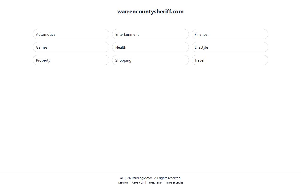 Warren County Sheriff's Office website for jail roster